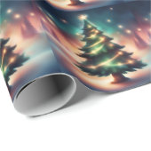 Prachtige kerstboom in het winterbos cadeaupapier (Rol Hoek)