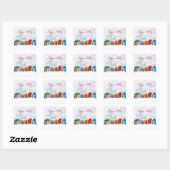 Prachtige kerstcadeautjes vierkante sticker (Vel)
