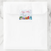 Prachtige kerstcadeautjes vierkante sticker (Tas)