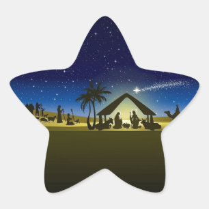 prachtige kerstdruk afbeelding afdrukken ster sticker