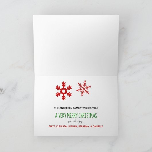 Prachtige kerstfeestdag Kaart (Binnen)