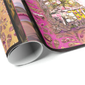 Prachtige kerstfeestdag roze cadeaupapier (Rol Hoek)