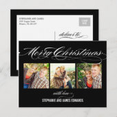 Prachtige kerstfotokaart feestdagenkaart (Voorkant / Achterkant)