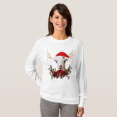 Prachtige kerstgeit LaMancha Baby Kind T-shirt (Voorkant volledig)
