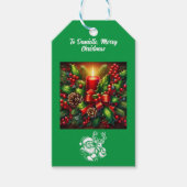 Prachtige kerstkaars en Polar Beer Cadeaulabel (Voorkant)