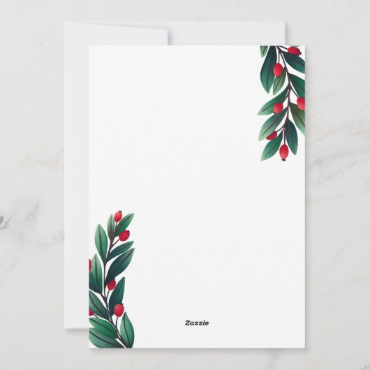 Prachtige kerstkrans Vrolijke kerstfoto Feestdagenkaart (Achterkant)