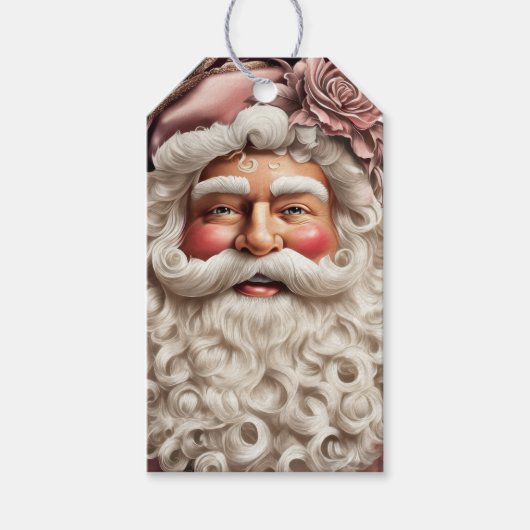 Prachtige kerstman cadeaulabel (Voorkant)