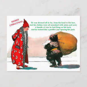 Prachtige  kerstman in de Oeroude Kunst (kopie) Briefkaart