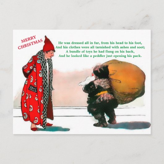 Prachtige  kerstman in de Oeroude Kunst (kopie) Briefkaart (Voorkant)