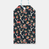 Prachtige kerstrendierbloem cadeaulabel (Voorkant)