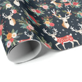 Prachtige kerstrendierbloem cadeaupapier (Rol Hoek)