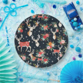 Prachtige kerstrendierbloem papieren bordje (Feest)