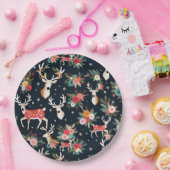 Prachtige kerstrendierbloem papieren bordje (Feest)