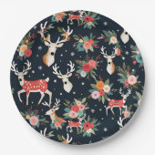 Prachtige kerstrendierbloem papieren bordje (Voorkant)