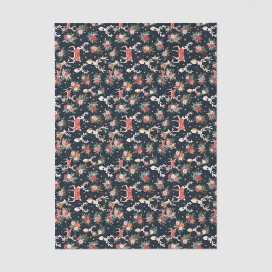 Prachtige kerstrendierbloem tissuepapier (Voorkant)