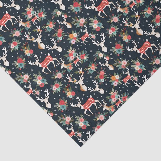 Prachtige kerstrendierbloem tissuepapier (Detail)