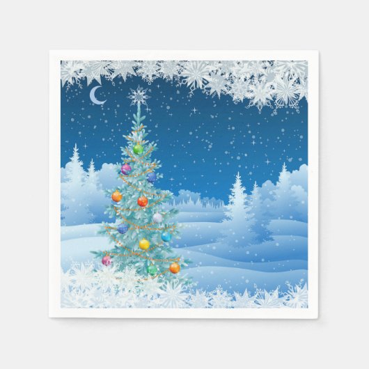Prachtige kerstservetten servet (Voorkant)