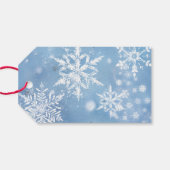 Prachtige Kerstsneeuw Cadeaulabel (Achterkant Horizontaal)