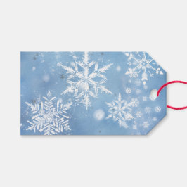 Prachtige Kerstsneeuw Cadeaulabel