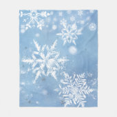 Prachtige Kerstsneeuw Fleece Deken (Voorkant)