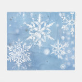 Prachtige Kerstsneeuw Fleece Deken (Voorkant (Horizontaal))