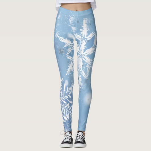 Prachtige Kerstsneeuw Leggings (Voorkant)