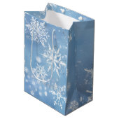 Prachtige Kerstsneeuw Medium Cadeauzakje (Voorkant Gekanteld)