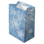 Prachtige Kerstsneeuw Medium Cadeauzakje (Achterkant Gekanteld)
