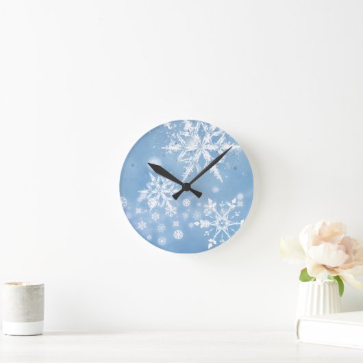Prachtige Kerstsneeuw Ronde Klok (Huis)