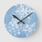 Prachtige Kerstsneeuw Ronde Klok (Voorkant)