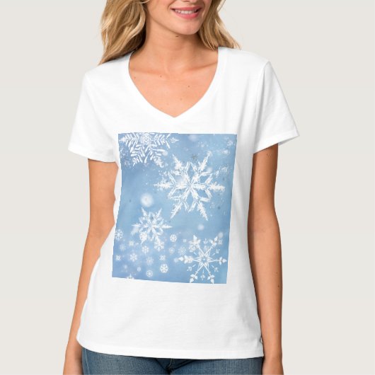Prachtige Kerstsneeuw T-shirt (Voorkant)