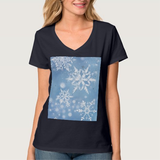 Prachtige Kerstsneeuw T-shirt (Voorkant)