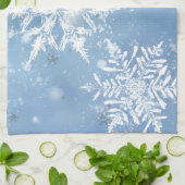 Prachtige Kerstsneeuw Theedoek (Gevouwen)