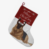 Prachtige kerststaart van de Duitse herder Grote Kerstsok (Voorkant (Hangend))