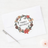 Prachtige kerststickers krans ronde sticker (Envelop)