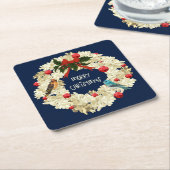 Prachtige kersttaartroep Onderzetter set (Schuin)