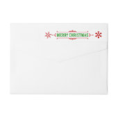 Prachtige kerstvakantie wrap rond label (Achterkant)