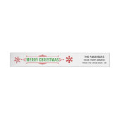 Prachtige kerstvakantie wrap rond label (Individueel)