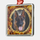 Prachtige kerstversiering van de Duitse herder She Metalen Ornament (Links)