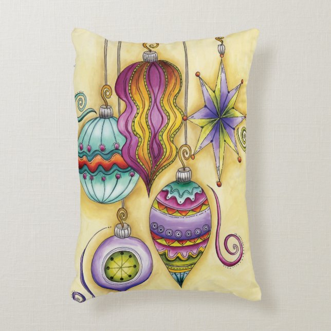 Prachtige kerstversieringen van glas accent kussen (Voorkant(Verticaal))