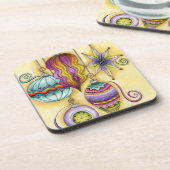 Prachtige kerstversieringen van glas bier onderzetter (Linkerzijde)