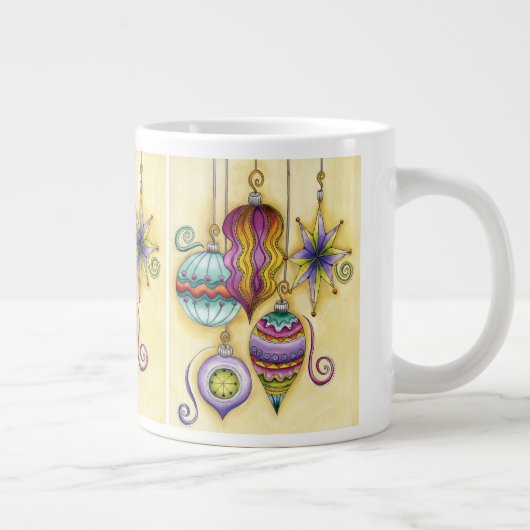 Prachtige kerstversieringen van glas grote koffiekop (Rechts)