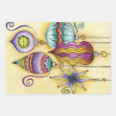 Prachtige kerstversieringen van glas inpakpapier vel (Voorkant 2)