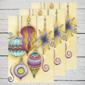 Prachtige kerstversieringen van glas inpakpapier vel