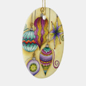 Prachtige kerstversieringen van glas keramisch ornament (Rechts)