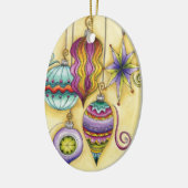 Prachtige kerstversieringen van glas keramisch ornament (Links)