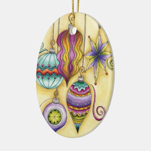 Prachtige kerstversieringen van glas keramisch ornament (Links)