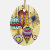 Prachtige kerstversieringen van glas keramisch ornament (Voorkant)