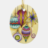 Prachtige kerstversieringen van glas keramisch ornament (Achterkant)