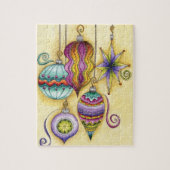 Prachtige kerstversieringen van glas legpuzzel (Verticaal)